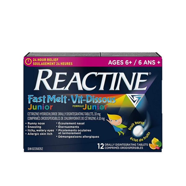 Reactine Junior Fast Melt Fruit Burst Tablets