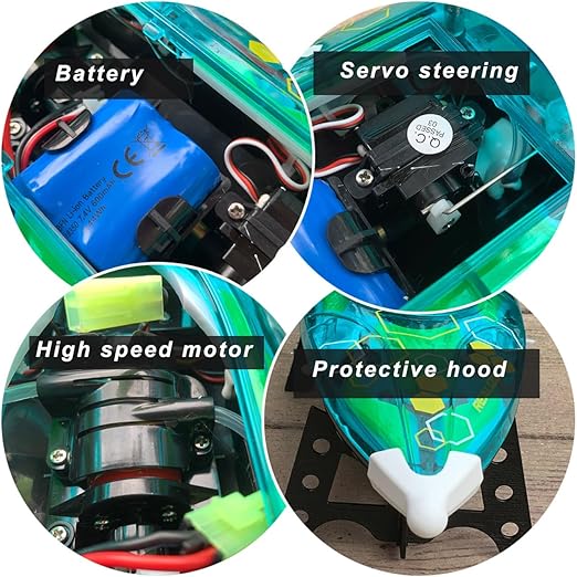 Relaxus H155 Remote Control Boat Racing Boat 4CH with LED