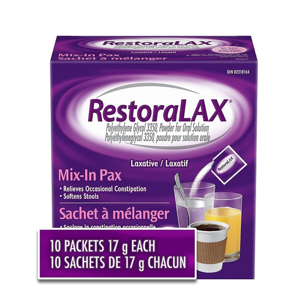 Restoralax Laxative Mix-In Pax 10 Packets 17g