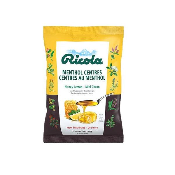 Ricola Menthol Centres Honey Lemon 34 Drops