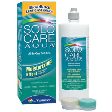 SoloCare Aqua All-in-One Contact Solution 360mL - HaloHealthcare.com
