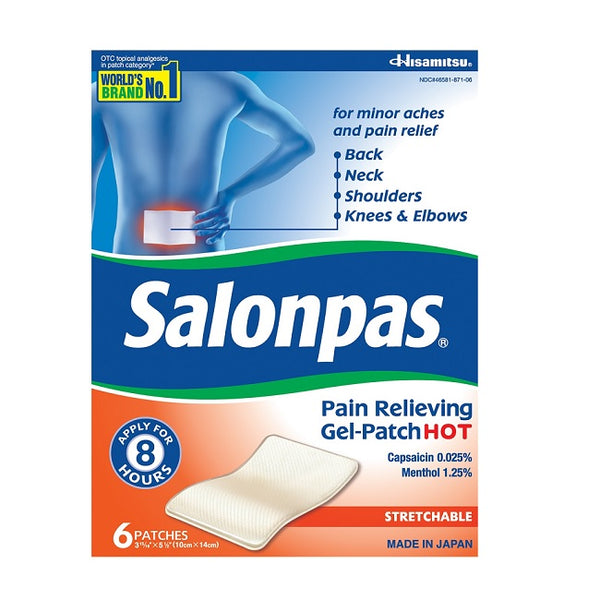 Salonpas Pain Relieving Gel Patch Hot 6 Patches