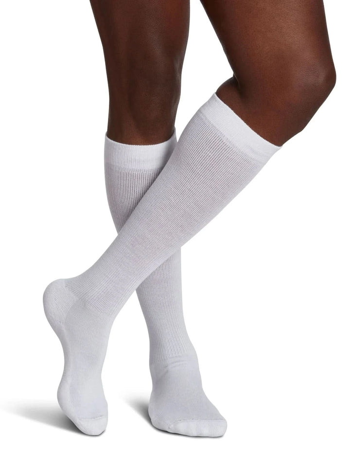 Sigvaris Eversoft Diabetic Socks Unisex 8-15mmHg White