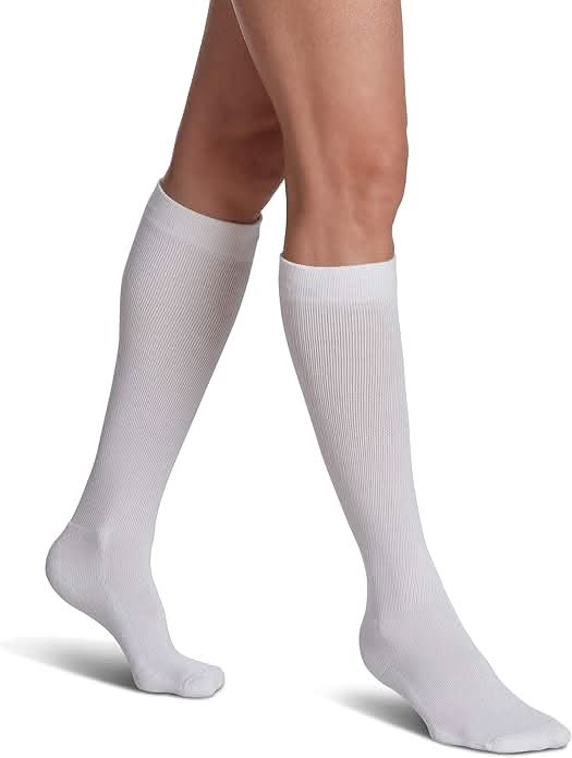 Sigvaris Eversoft Diabetic Socks Unisex 8-15mmHg White