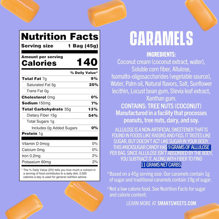 SmartSweets Caramels 45g - HaloHealthcare.com