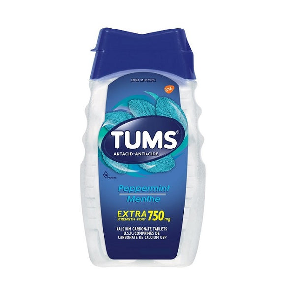 TUMS Extra Strength Peppermint 100 Tablets