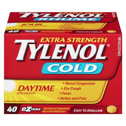 Tylenol Col Extra Strength Day Tab 40 - Halohealthcare.com