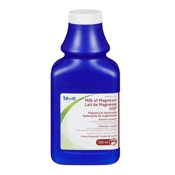 Teva Medicine Milk of Magnesia Cherry Flavoured 500mL