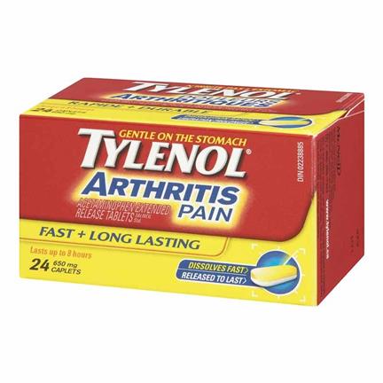 Tylenol Arthritis Pain 650mg 24 Caplets - Halohealthcare.com