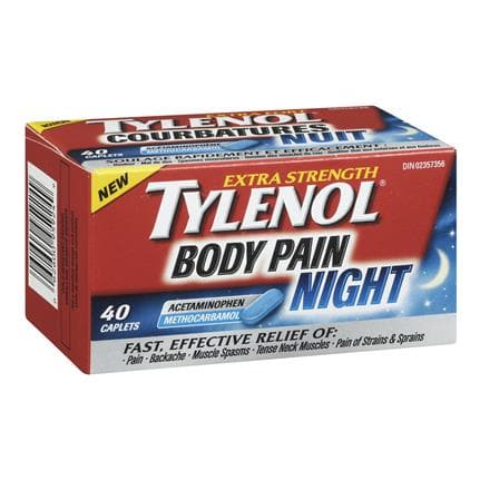 Tylenol Body Pain Night 40 Caplets - Halohealthcare.com