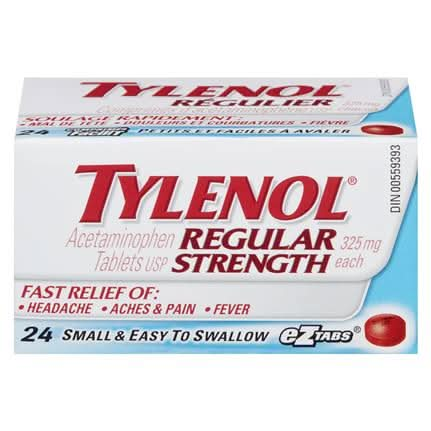 Tylenol Regular Strength 24 Ez Tabs - Halohealthcare.com