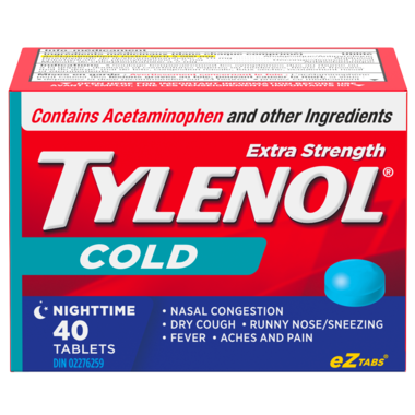 Tylenol Cold Extra Strength Nighttime Tabs 40 - Halohealhcare.com