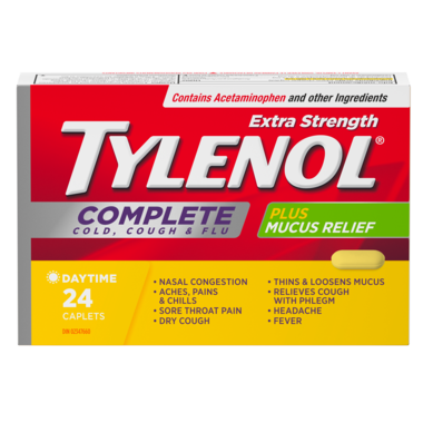 Tylenol Complete Cough Cold Flu 24 Caplets - Yeswellness.com