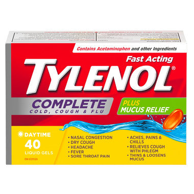 Tylenol Complete Cough Cold Flu Liquid Gel (Various Sizes)