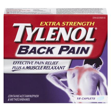 Tylenol Extra Strength Back Pain 18 Caps - Halohealthcare.com