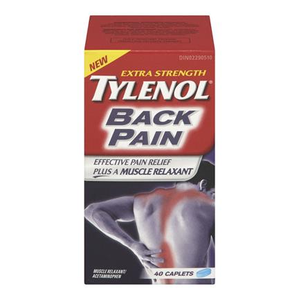 Tylenol Extra Strength Back Pain 40 Caps - Halohealthcare.com