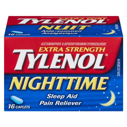 Tylenol Night Extra Strength 16 Caplets - Halohealthcare.com