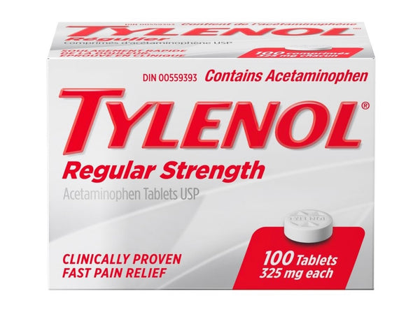 Tylenol Regular Strength Fast Relief 325mg 100 Tablets