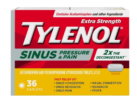 Tylenol Sinus Pressure & Pain (Various Sizes)