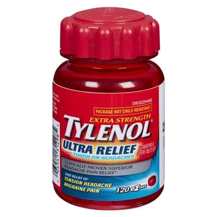 Tylenol Ultra Relief Tough On Headaches 120 Tabs - Halohealthcare