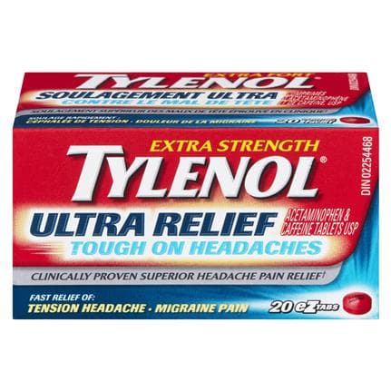Tylenol Ultra Relief Tough On Headaches 20 Tabs - Halohealthcare