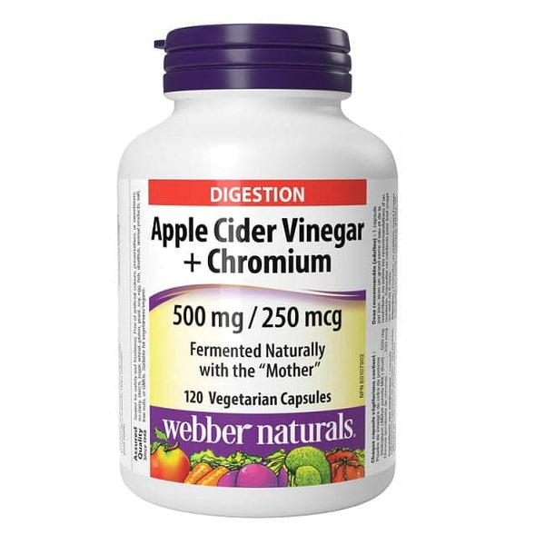 Webber Naturals Apple Cider Vinegar with Chromium 120 Veg Capsules