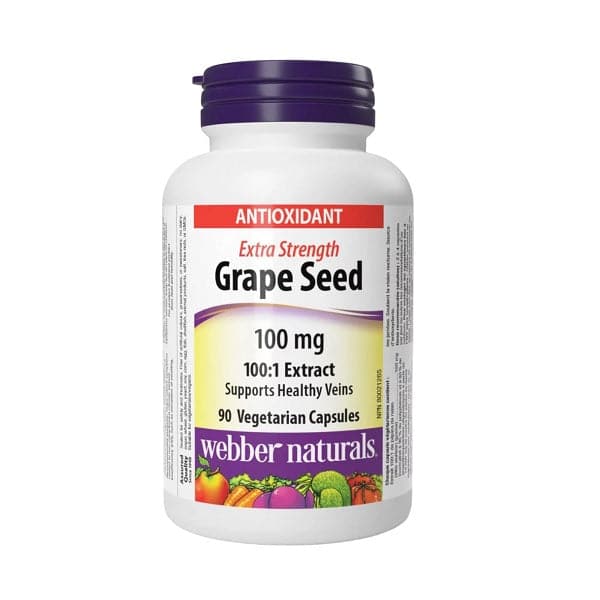 Webber Naturals Grape Seed Extra Strength 100 mg 90 Capsules