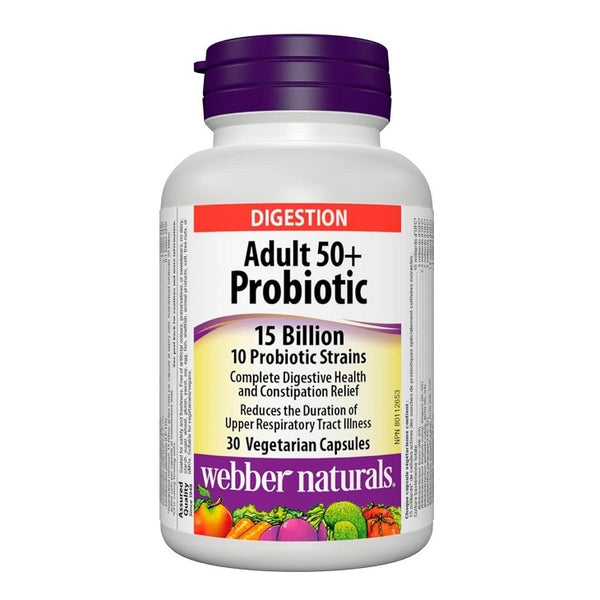 Webber Naturals Adults 50+ Probiotic 15 Billion 30 Capsules