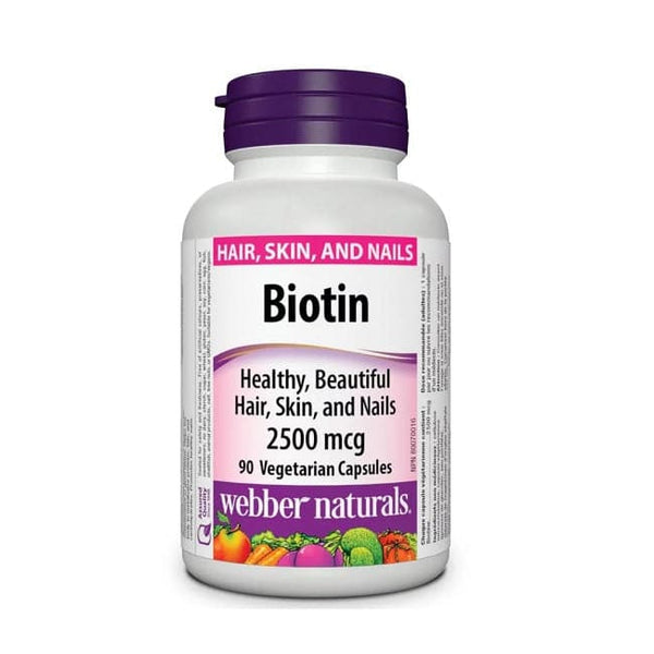 Webber Naturals Biotin 2500mcg 90 Capsules