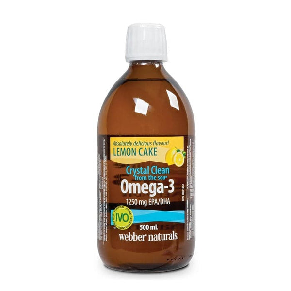 Webber Naturals Crystal Clean from the sea Omega-3 1250mg EPA/DHA Lemon 500 mL