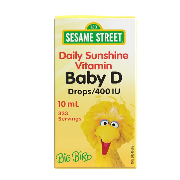 Webber Naturals Sesame Street Daily Sunshine Vitamin Baby D Drops 400 IU 10mL