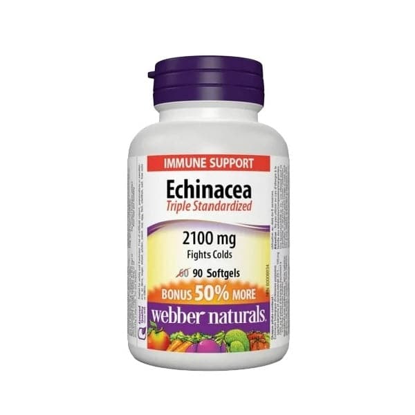 Webber Naturals Echinacea Triple Standardized 2100mg 90 Softgels