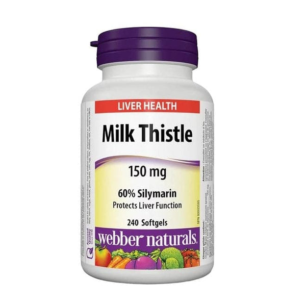 Webber Naturals Milk Thistle 60% Silymarin 150 mg 240 Softgels