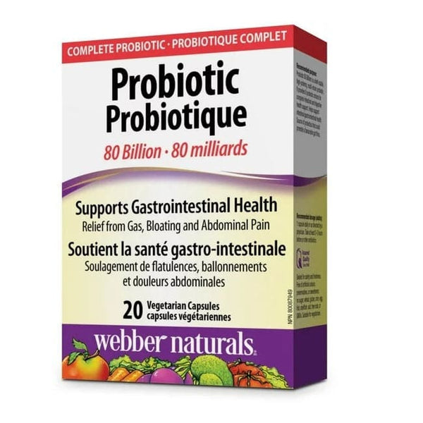 Webber Naturals Probiotic 80 Billion 20 Veg Capsules