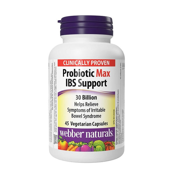 Webber Naturals Probiotic Max IBS Support 30 Billion 45 Veg Capsules