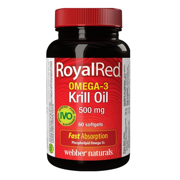 Webber Naturals RoyalRed Omega-3 Krill Oil 500mg 60 Softgels