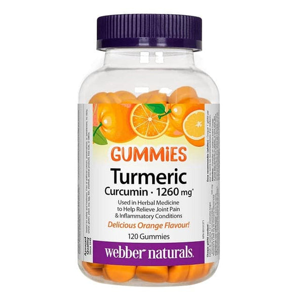 Webber Naturals Turmeric Curcumin 1260mg Gummies 120 Gummies