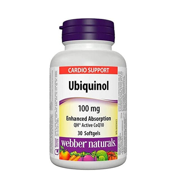 Webber Naturals Ubiquinol 100mg Enhanced Absorption 30 Capsules