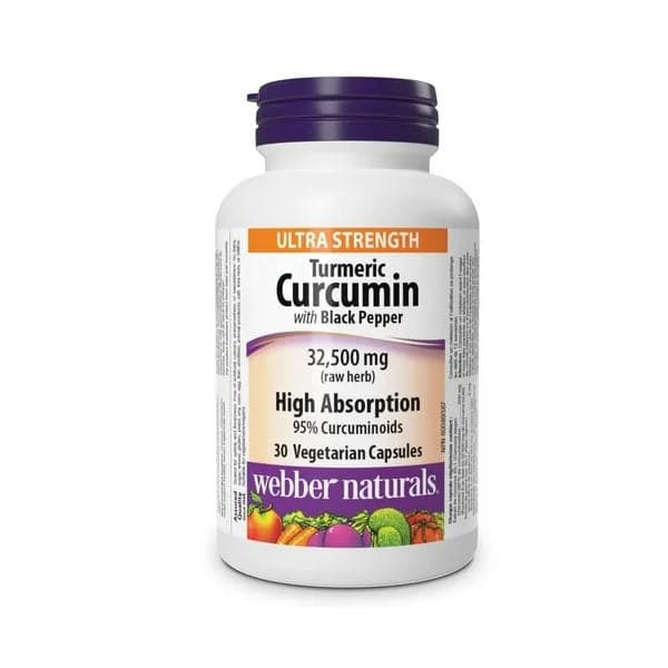 Webber Naturals Ultra Strength Turmeric Curcumin 32,500mg 30 Capsules