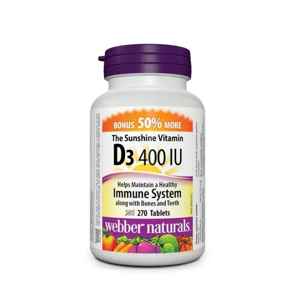 Webber Naturals Vitamin D3 400IU Immune Support 270 Tablets