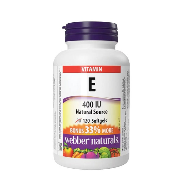 Webber Naturals Vitamin E 400IU 120 Softgels