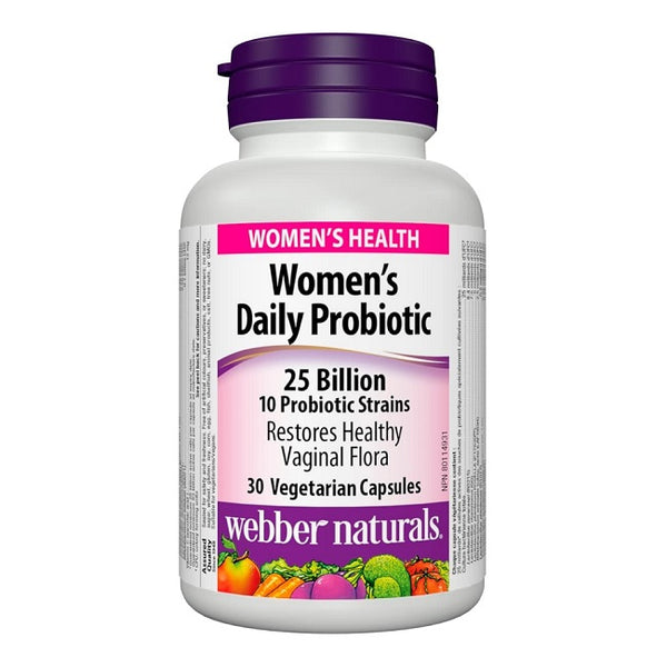 Webber Naturals Women's Daily Probiotic 25 Billion 30 Veg Capsules