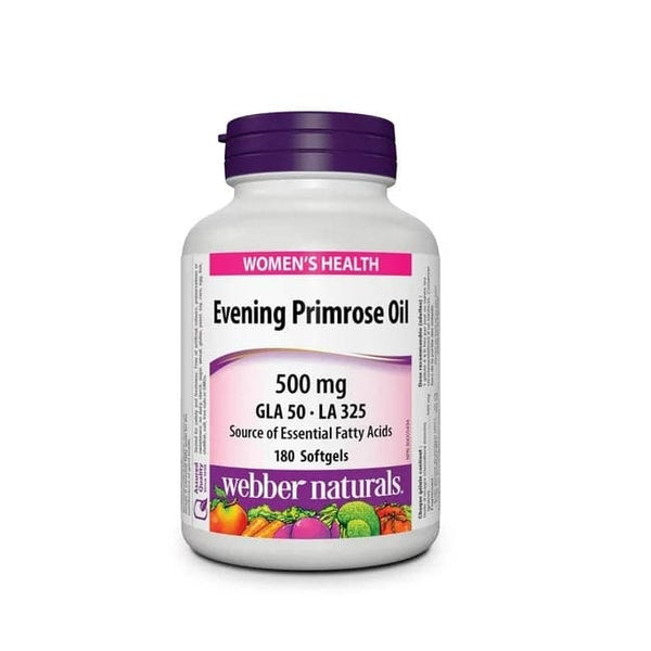 Webber Naturals Women's Health Evening Primrose Oil 500mg 180 Softgels