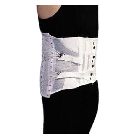 Airway Surgical OTC Men's Lumbosacral Orthosis Side Lace Corsets, 2 Pulls, 2 Steels, Power Net