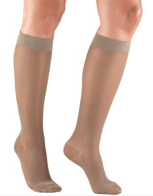 Airway Surgical Truform Ladies' Sheer Knee High Closed Toe Stockings 20-30  mmHg