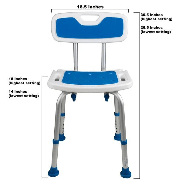 Airway Surgical PCP Padded Bath Safety Seat with Backrest ...