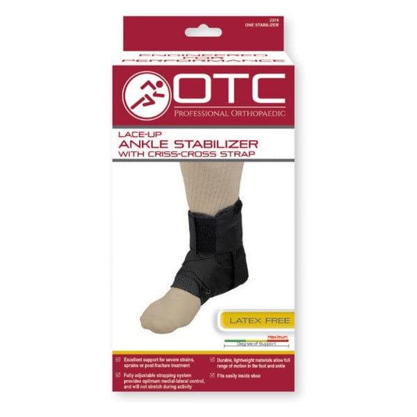 Airway Surgical OTC Lace-Up Ankle Stabilizer With Criss-Cross Straps - One Stabilizer