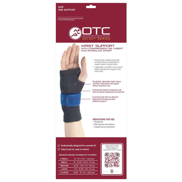 Airway Surgical OTC Wrist Support With Compression Gel Insert And  Encircling Strap Charcoal