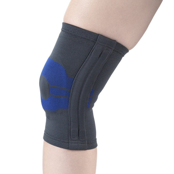 Airway Surgical OTC Knee Support With Compression Gel Insert and Flexible Stays Charcoal
