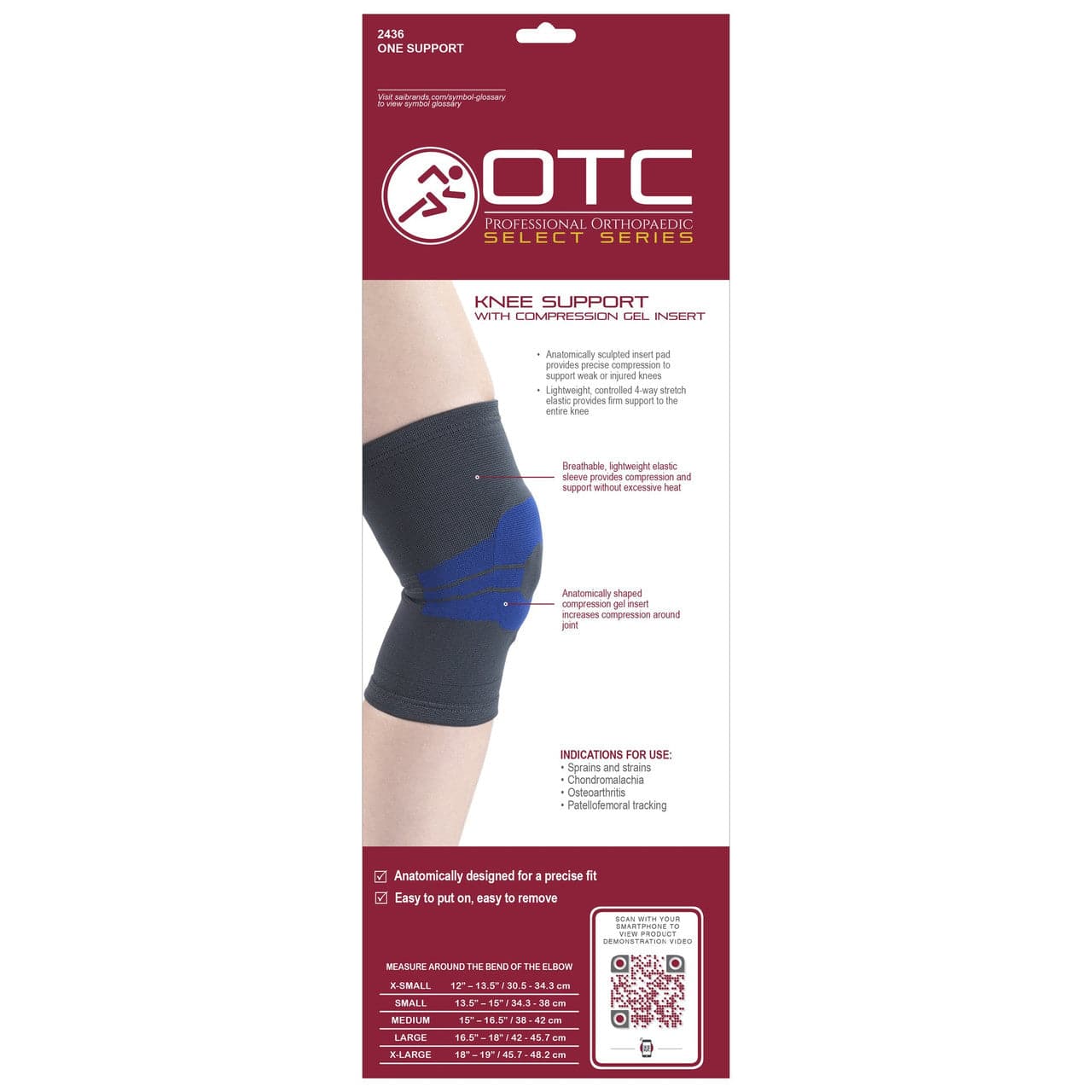 Airway Surgical OTC Knee Support With Compression Gel Insert